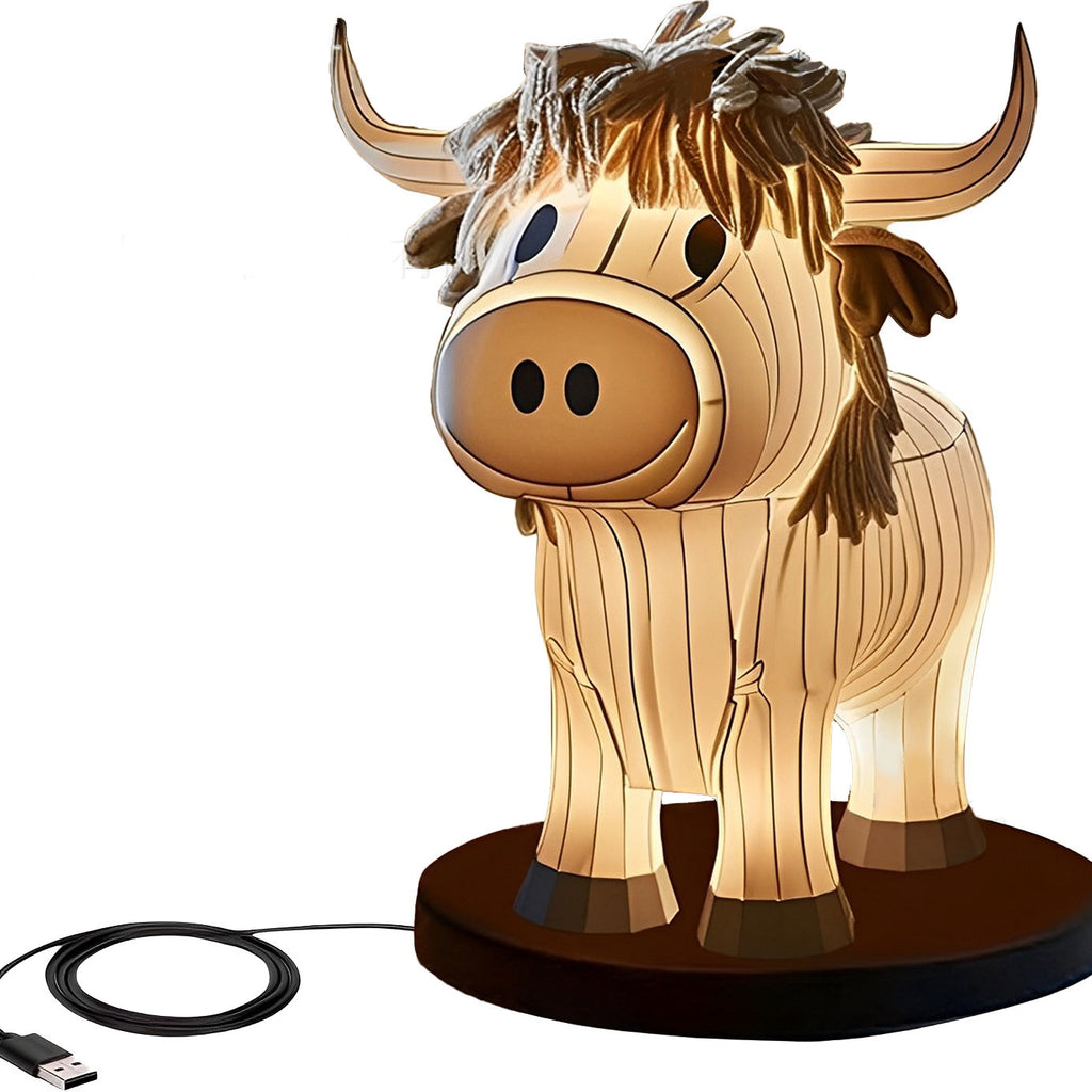 Lámpara de mesa Home Cow Lámpara de noche pequeña y divertida con forma de vaca