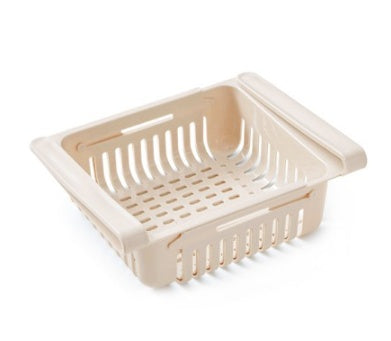 Cesta telescópica para refrigerador, cajón de almacenamiento para refrigerador, caja de conservación de frescura, caja de congelación, estante de almacenamiento