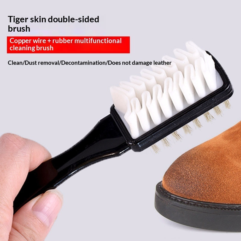 Cepillo de limpieza para gamuza y nobuk de doble cara