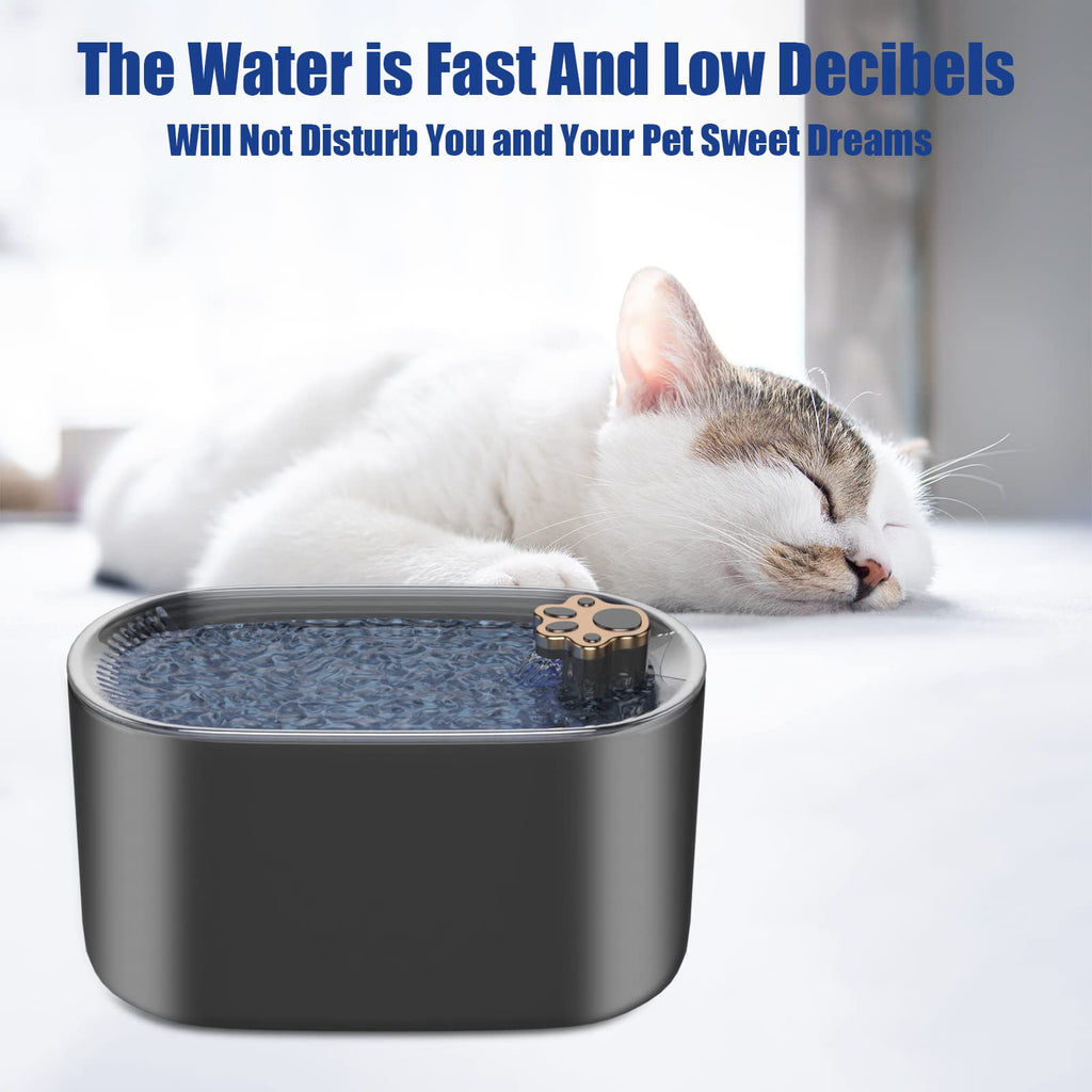 Filtro para fuente de agua para gatos de 3L, bebedero automático para perros y gatos, dispensador de agua para mascotas ultrasilencioso con luz LED, productos para mascotas