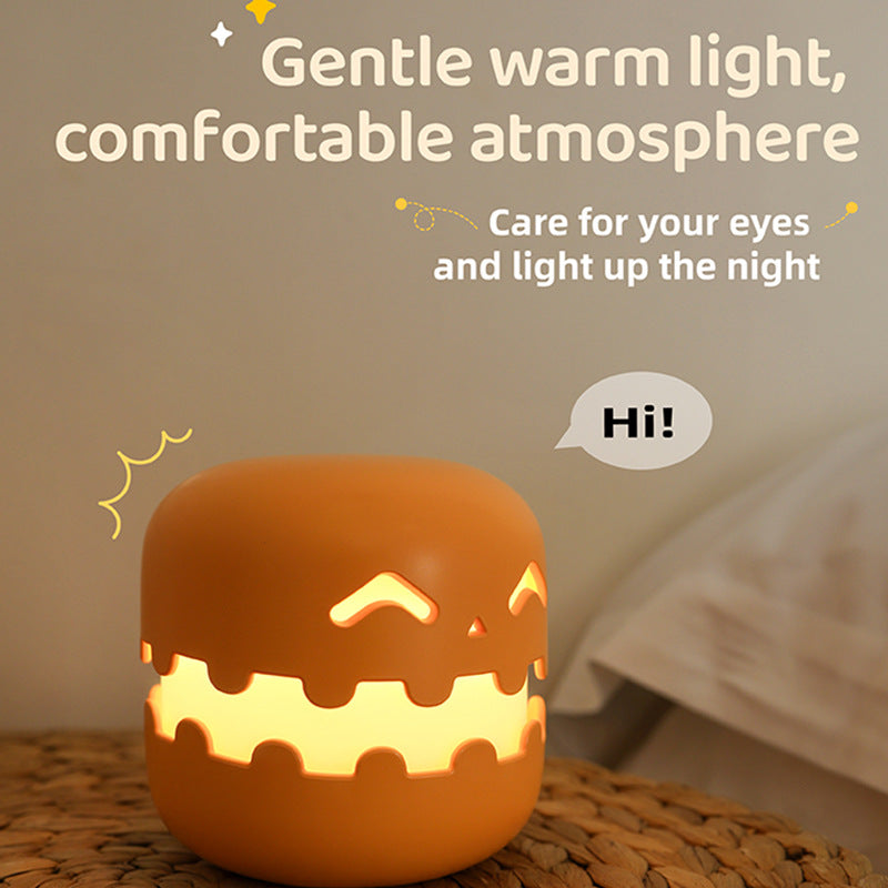 Lámpara de Calabaza para Mesita de Noche, Decoración Divertida de Halloween, Luz Ambiental para Dormitorios, Sala de Estar, Regalo de Cumpleaños para Niños, Decoraciones de Halloween