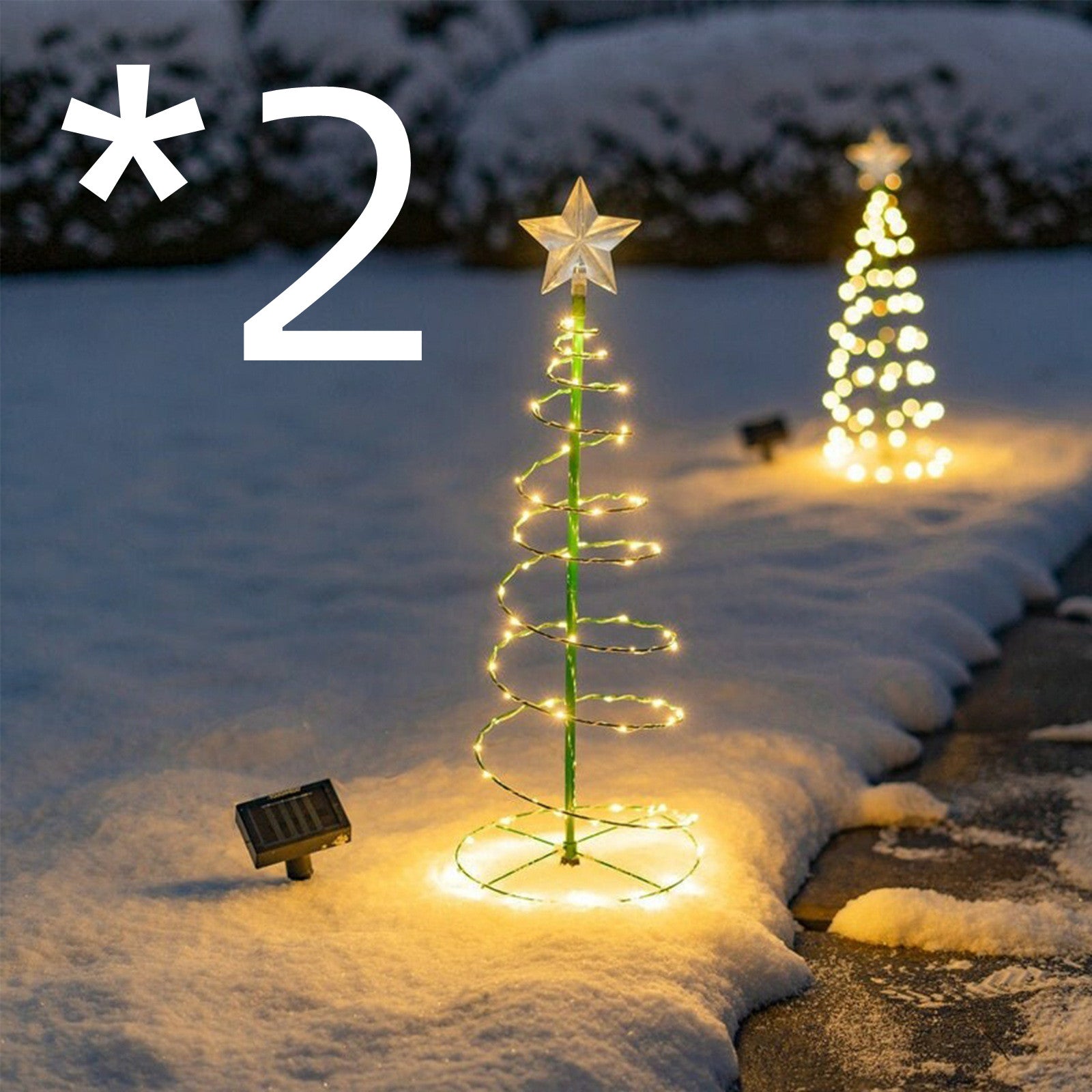 Decoración de árbol de Navidad, iluminación para patio exterior